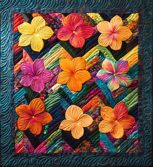 Plumeria Flower DAI040225117 Quilt Blanket