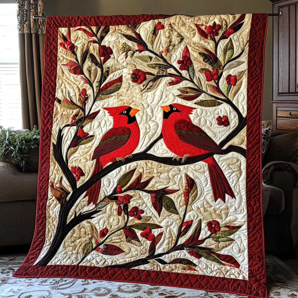 Christmas Cardinal TAI021024055 Quilt Blanket