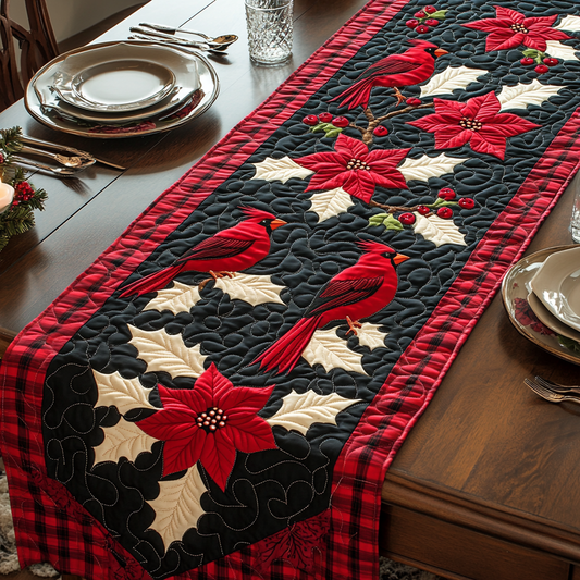 Christmas Cardinal TAI091024403 Quilted Table Runner