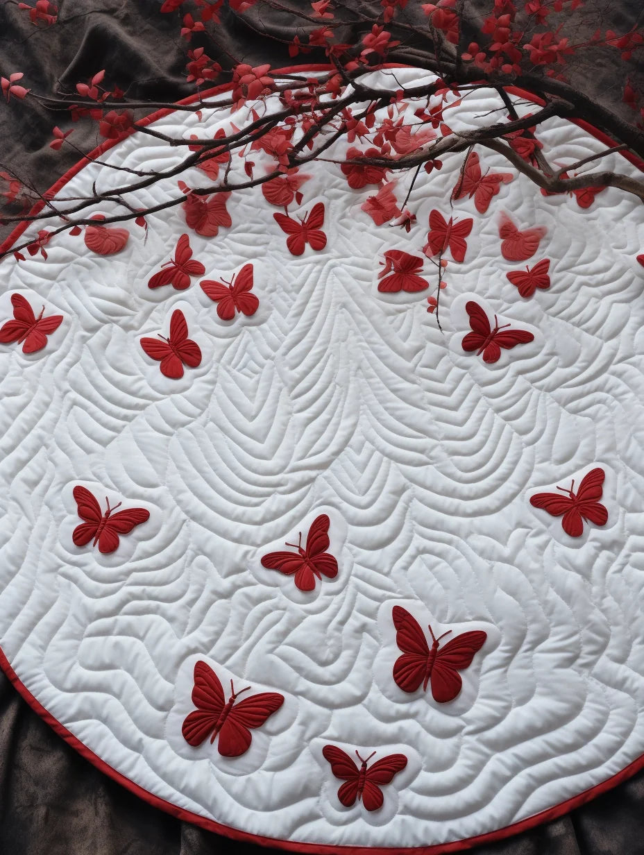 Butterfly TAI221223089 Quilted Round Mat