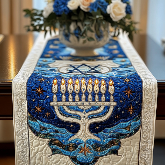 Jewish Hanukkah TAI091024399 Quilted Table Runner