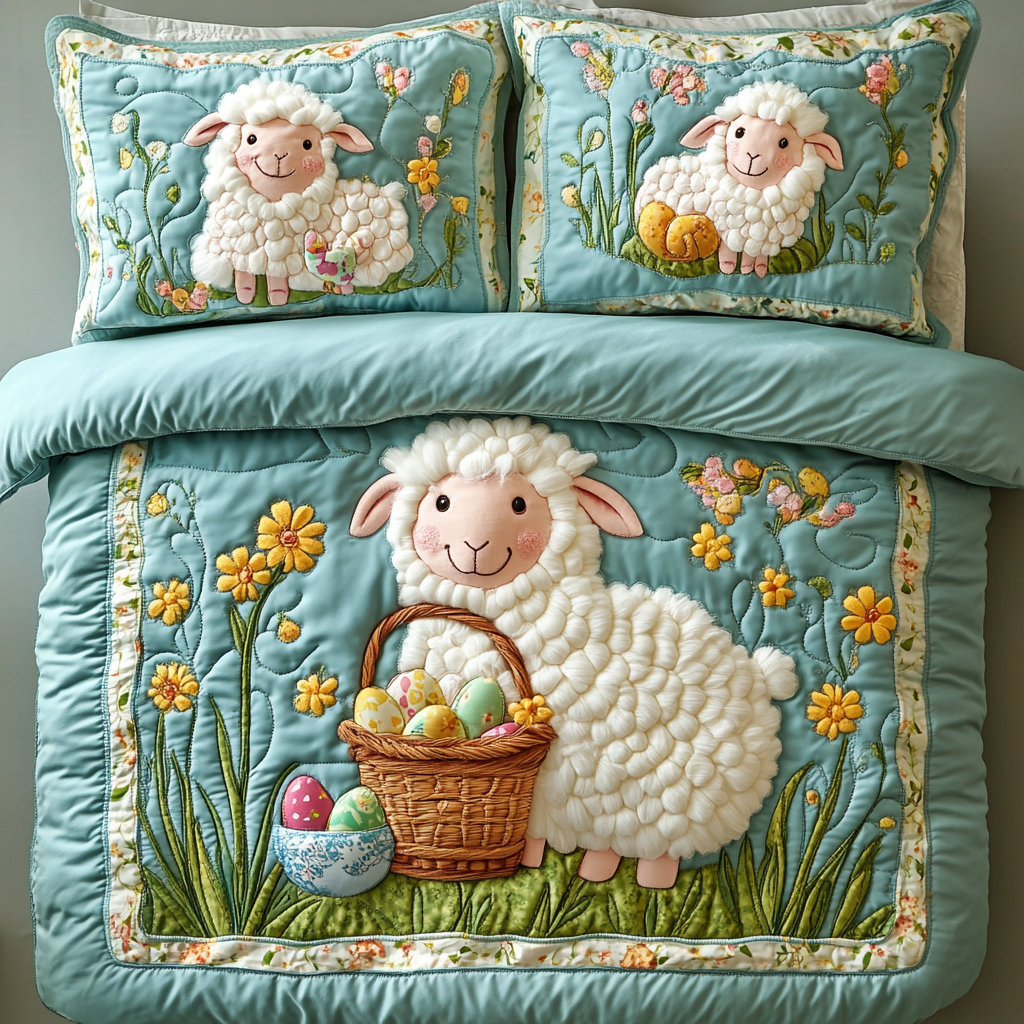 Easter Sheep DAI090125073 Quilt Bedding Set