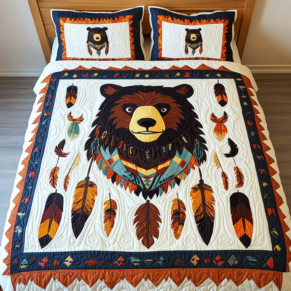 Native American Bear DAI241224283 Quilt Bedding Set