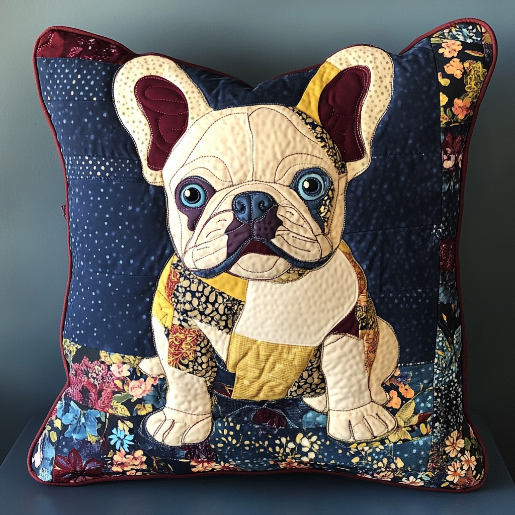 French Bulldog TAI181024439 Quilted Pillow Case