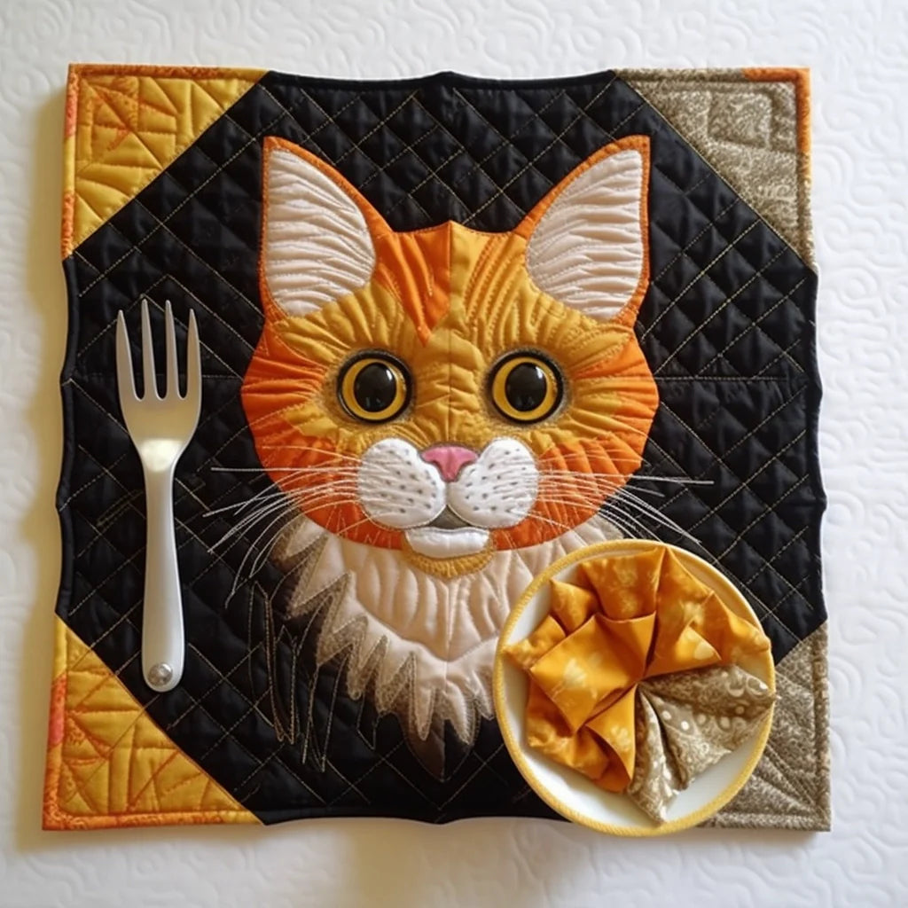 Cat TAI260224078 Quilted Placemats