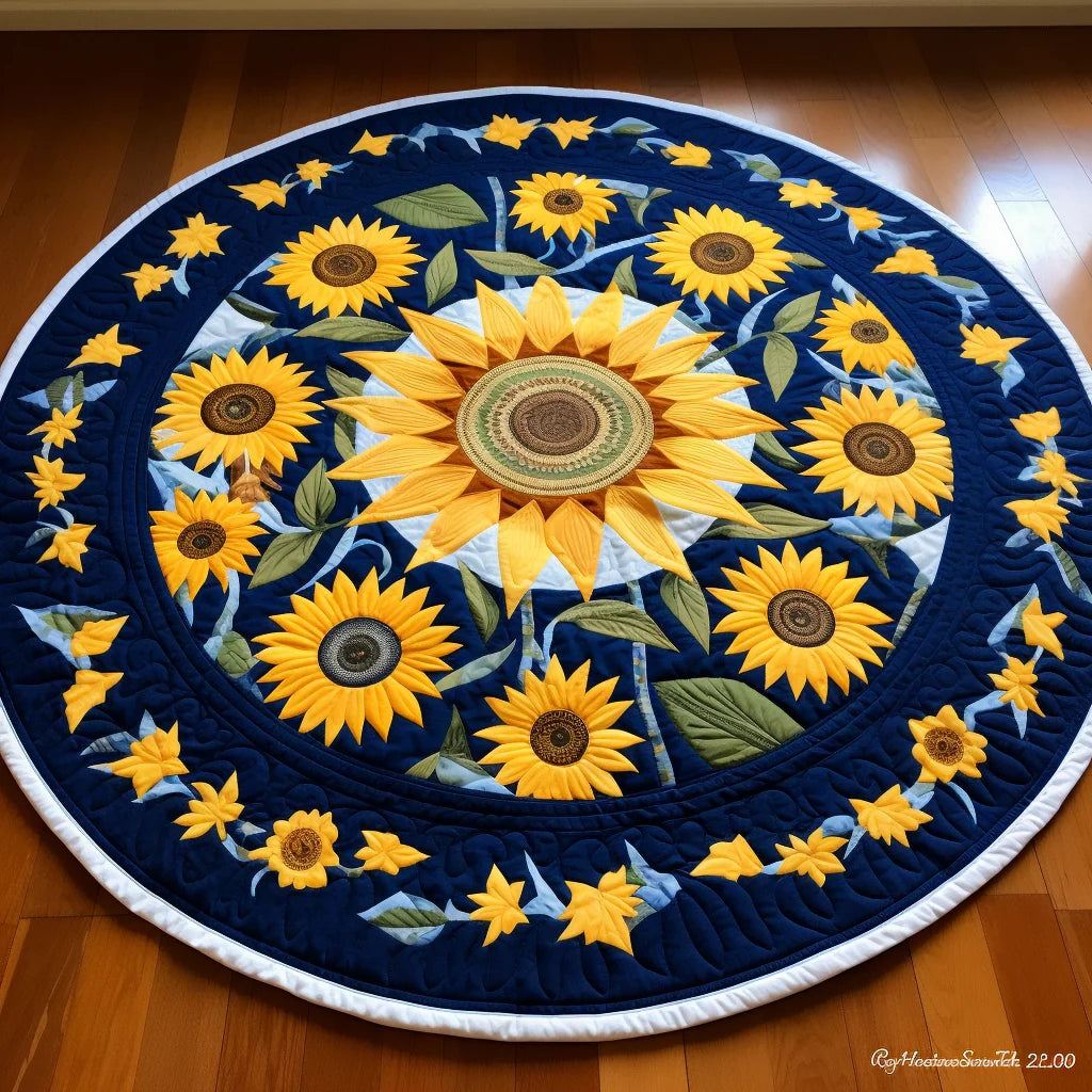 Sunflower TAI221223111 Quilted Round Mat