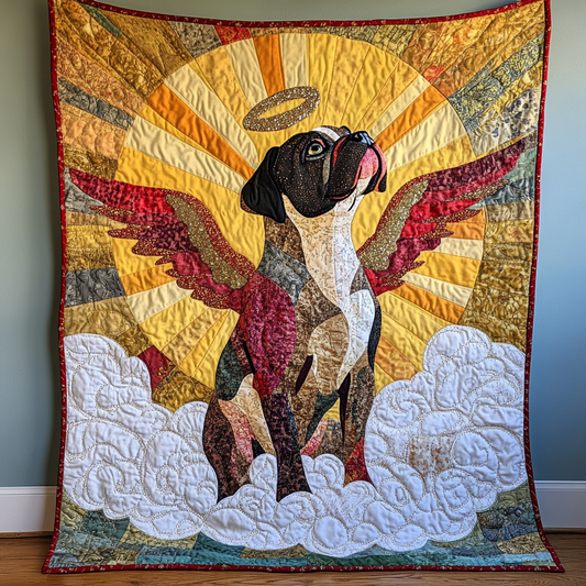 Boxer Angel DAI150125046 Quilt Blanket