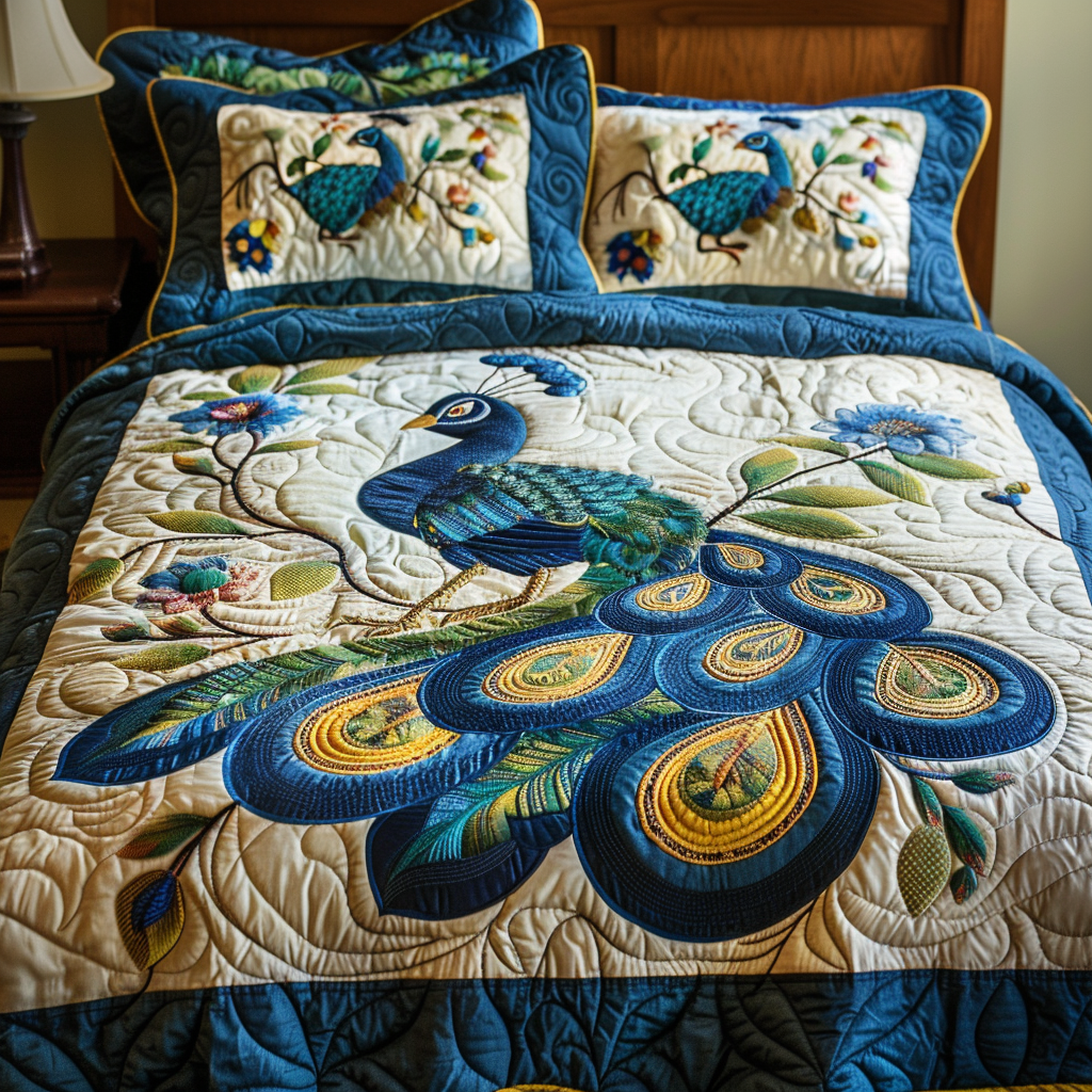 Peacock TAI170724047 Quilt Bedding Set