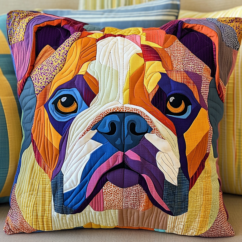 Bulldog TAI141124431 Quilted Pillow Case