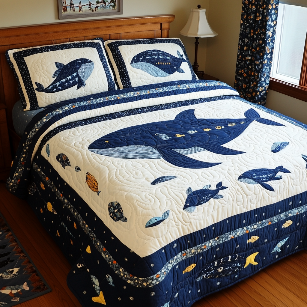 Whale DAI280824055 Quilt Bedding Set