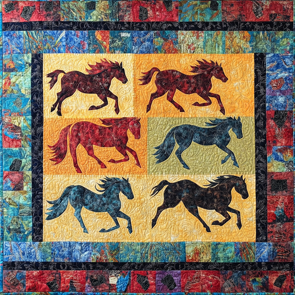 Horse DAI070824074 Quilt Blanket