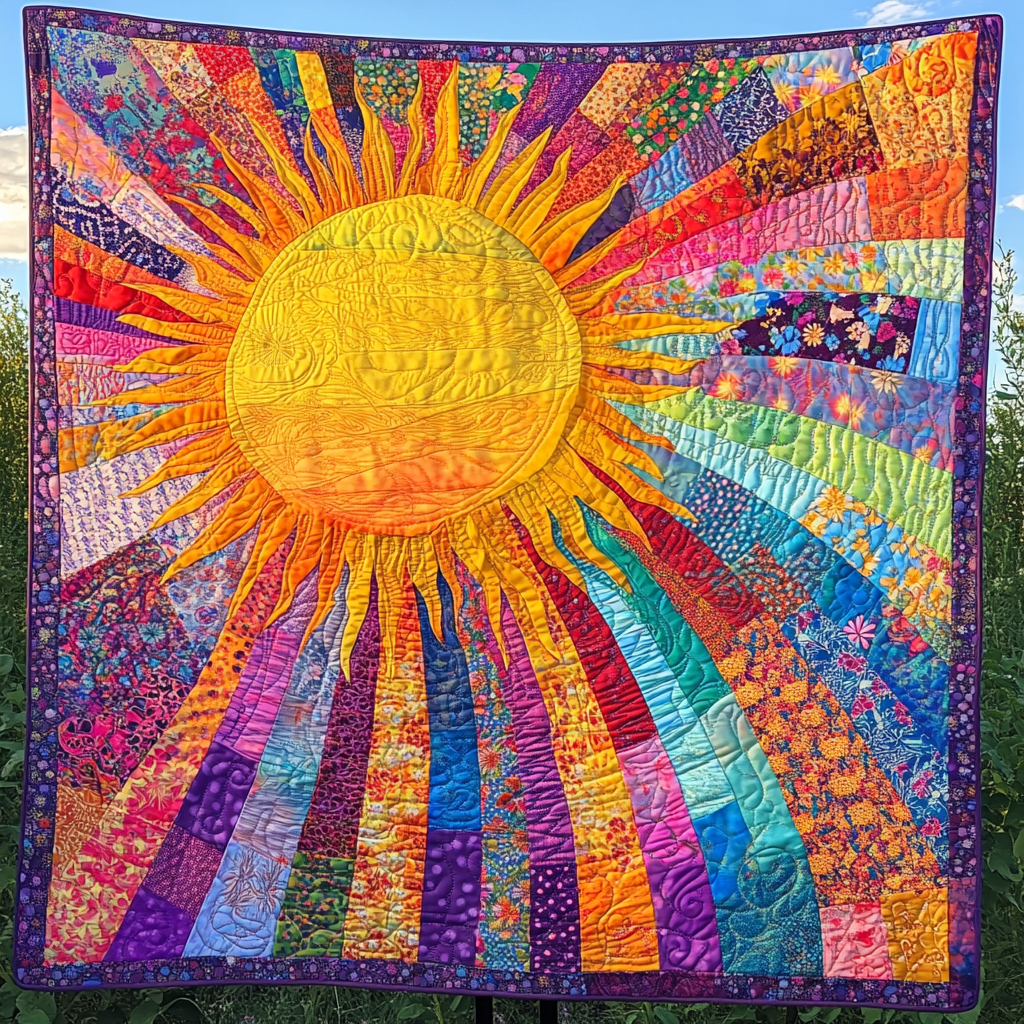 Hippie Sun TAI021024290 Quilt Blanket