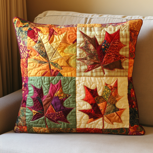 Maple Leaves DAI040225354 Quilted Pillow Case