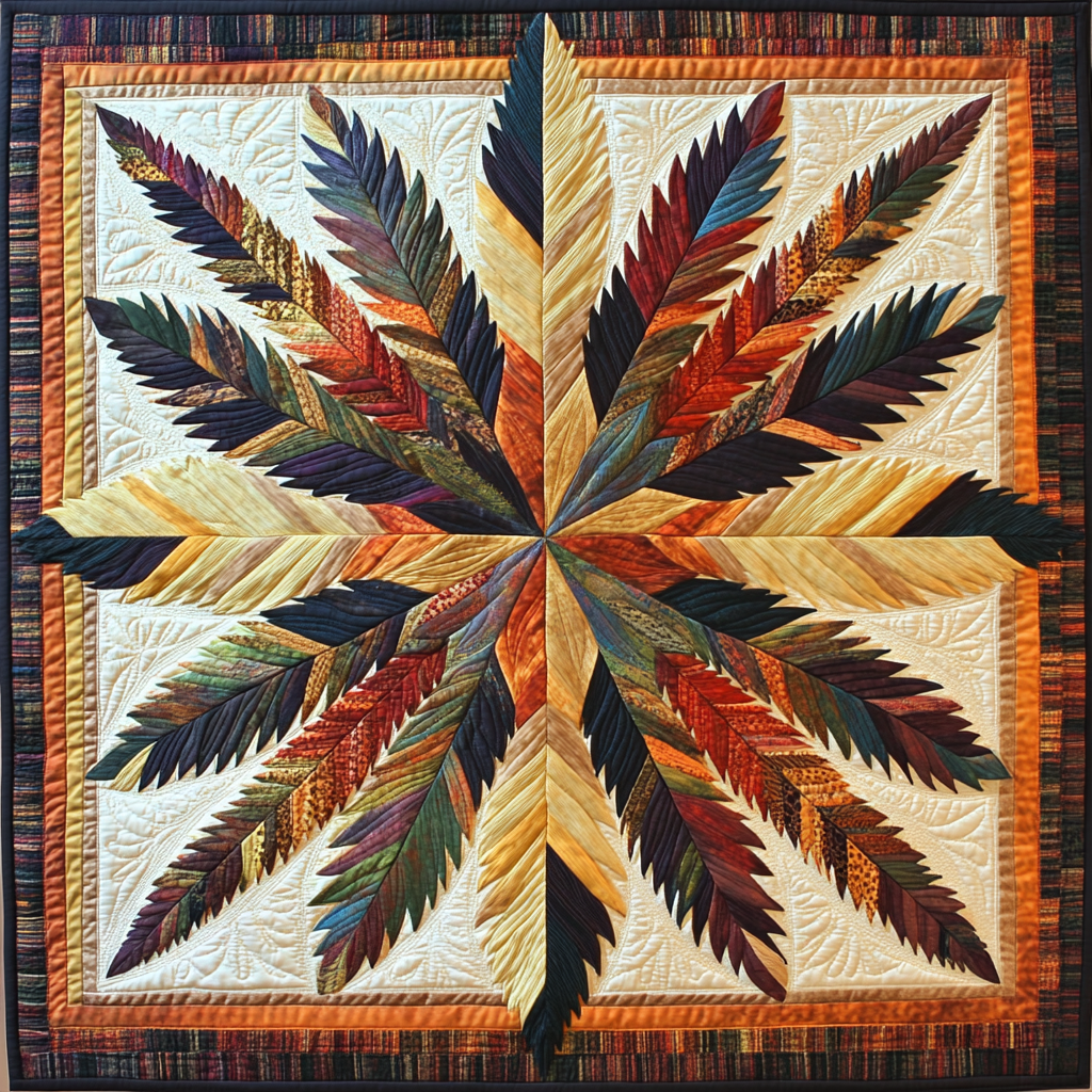 Native American Feather Star DAI171224068 Quilt Blanket