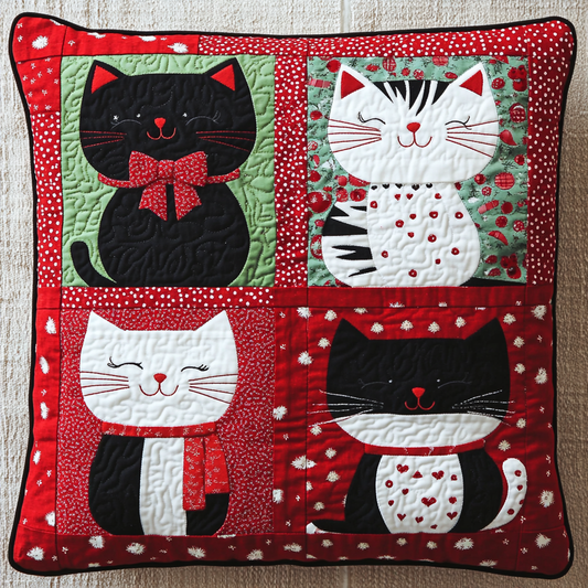 Christmas Cat DAI230924225 Quilted Pillow Case