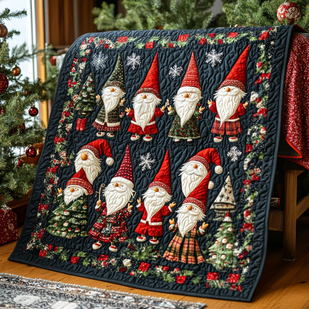 Christmas Gnome TAI260924125 Quilt Blanket