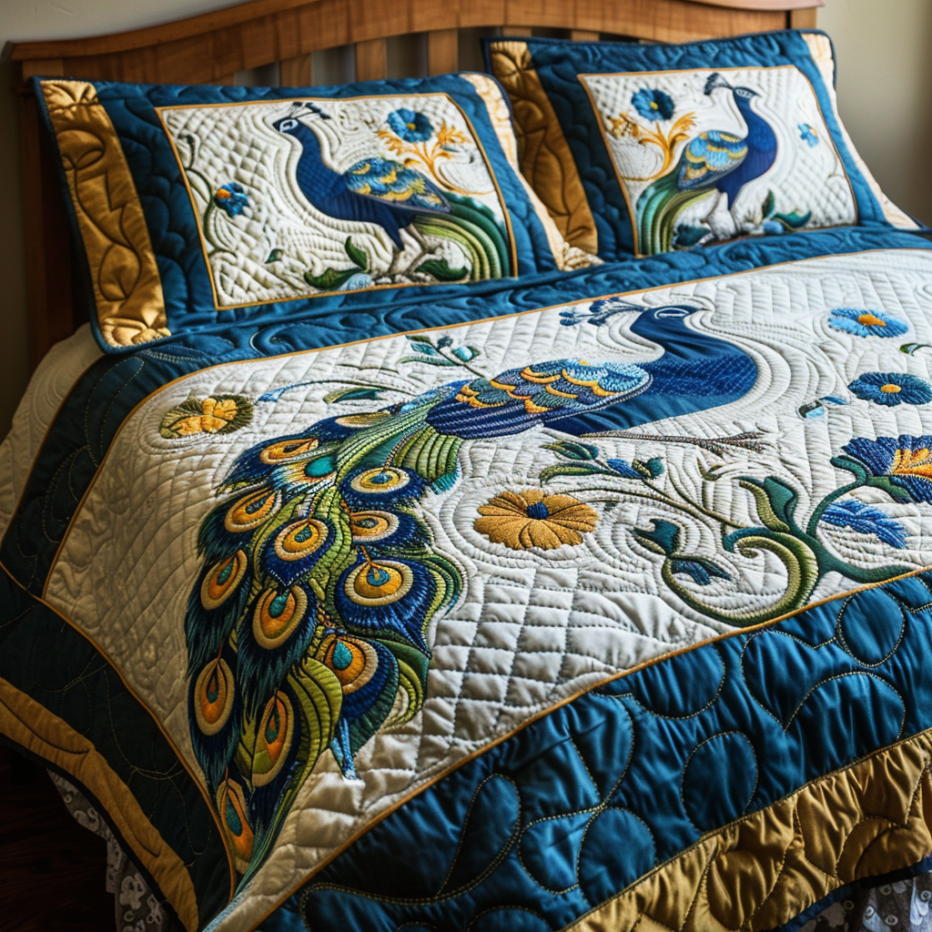 Peacock TAI170724016 Quilt Bedding Set