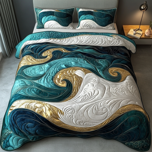 Sea Wave TAI111124192 Quilt Bedding Set