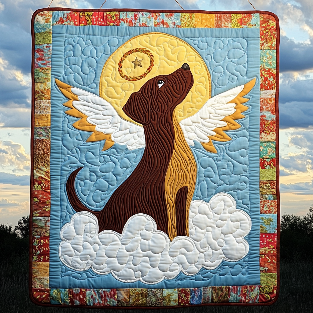 Dog Angel DAI150125104 Quilt Blanket