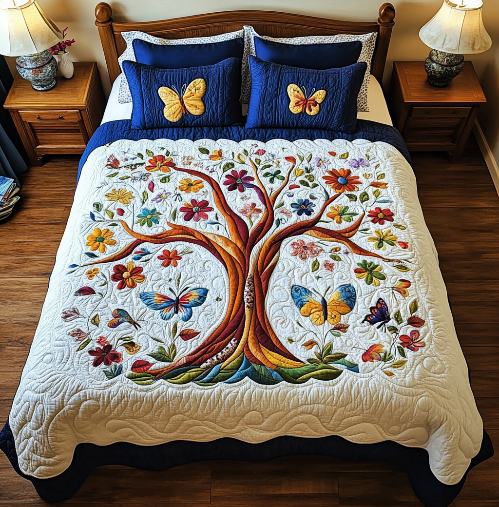 Butterfly Tree Of Life DAI150125252 Quilt Bedding Set