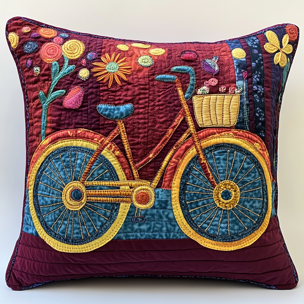 Bicycle DAI26102433 Quilted Pillow Case