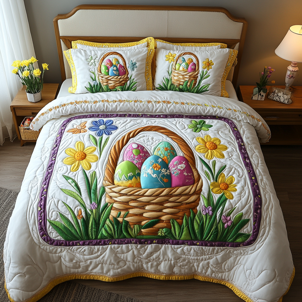 Easter Egg DAI241224256 Quilt Bedding Set