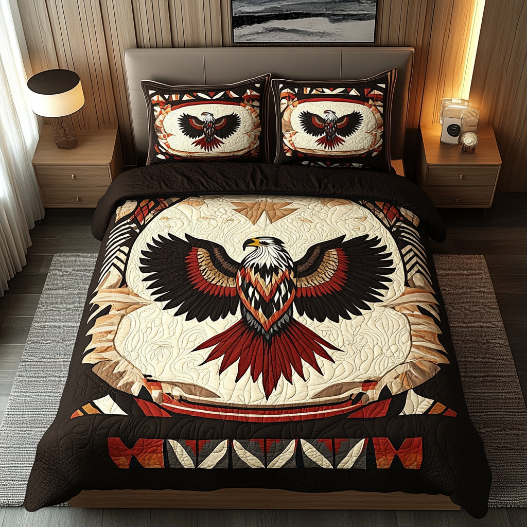 Native American Eagle DAI051224075 Quilt Bedding Set