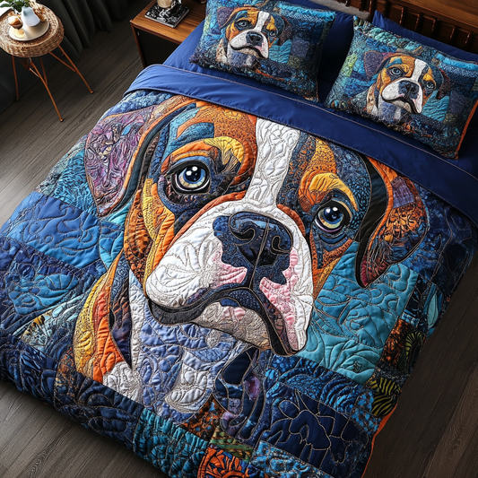 Boxer Dog TAI121024040 Quilt Bedding Set