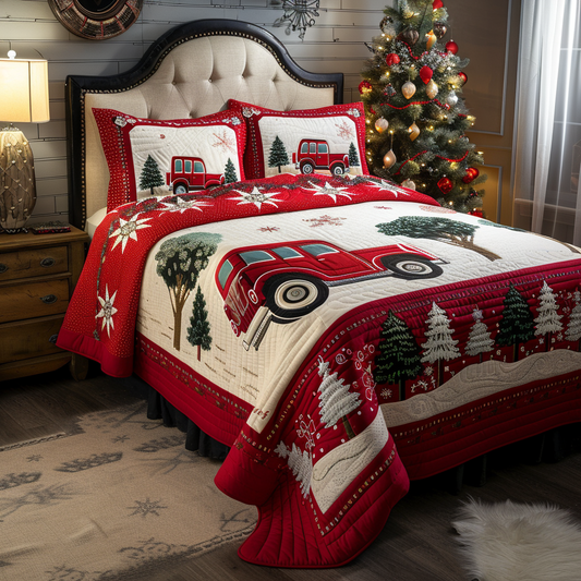 Christmas Truck TAI170724087 Quilt Bedding Set