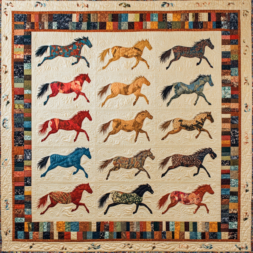 Horse DAI070824077 Quilt Blanket