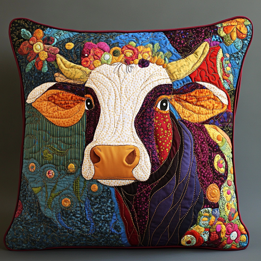 Cow DAI221024318 Quilted Pillow Case