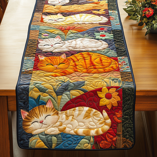Sleeping Cat DAI090125303 Quilted Table Runner