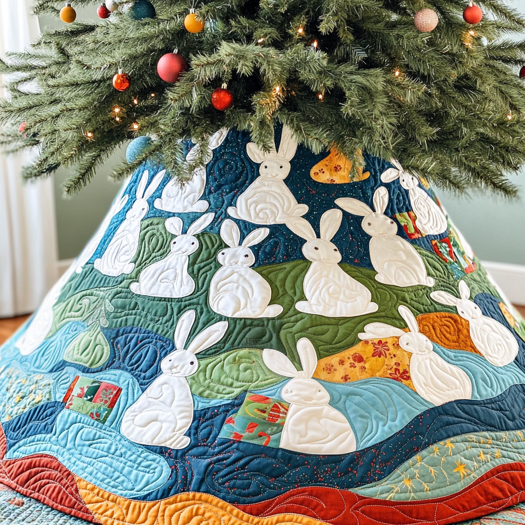 Bunny DAI090924020 Quilted Tree Skirt – Alpha Quilt