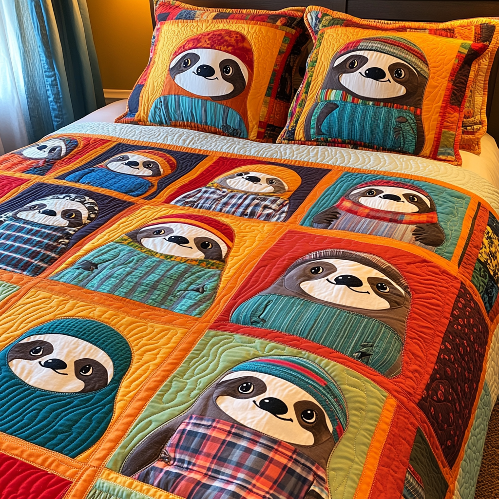 Sloth DAI040225299 Quilt Bedding Set