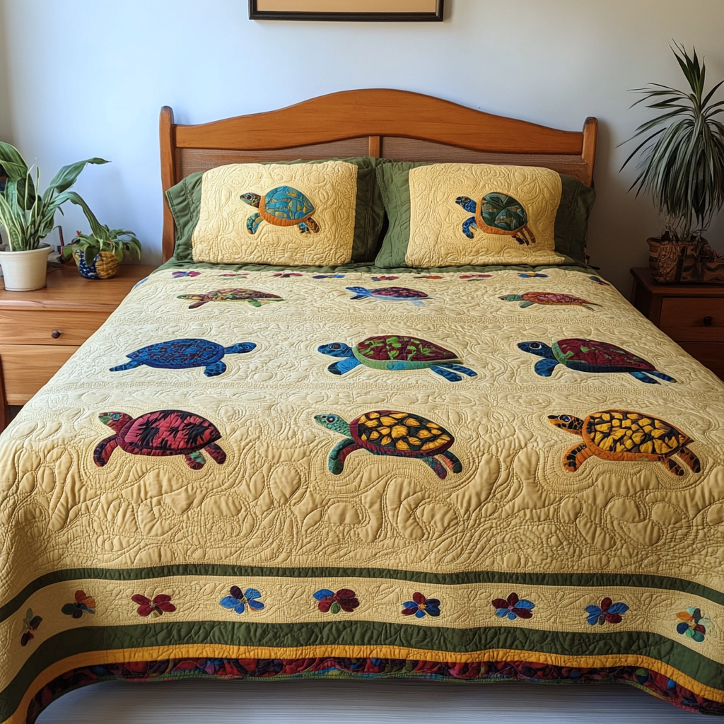 Turtle DAI280824083 Quilt Bedding Set