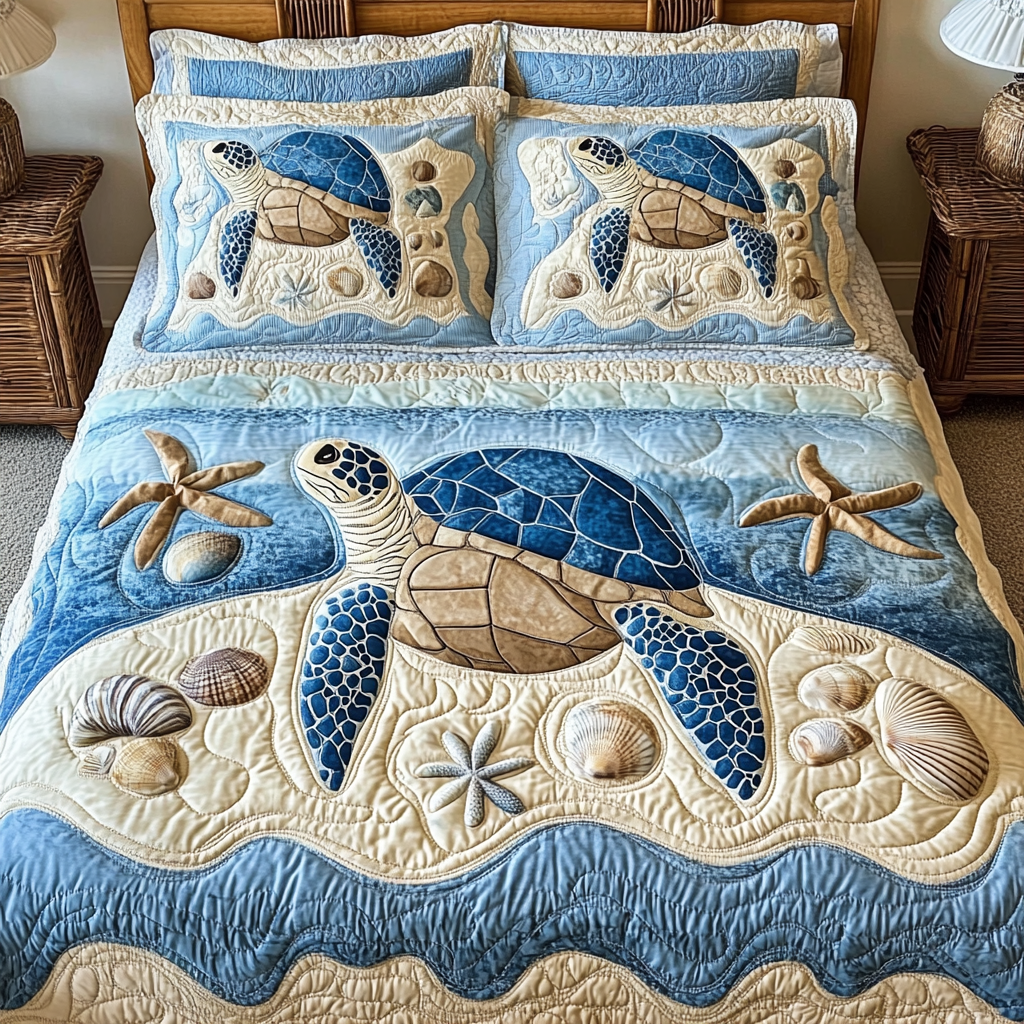 Sea Turtle TAI201124027 Quilt Bedding Set