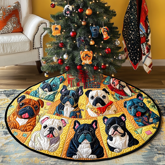 French Bulldog TAI041024227 Quilted Tree Skirt