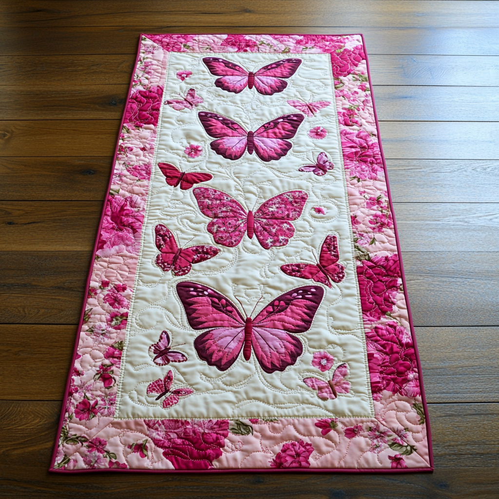 Butterfly TAI040924394 Quilted Table Runner