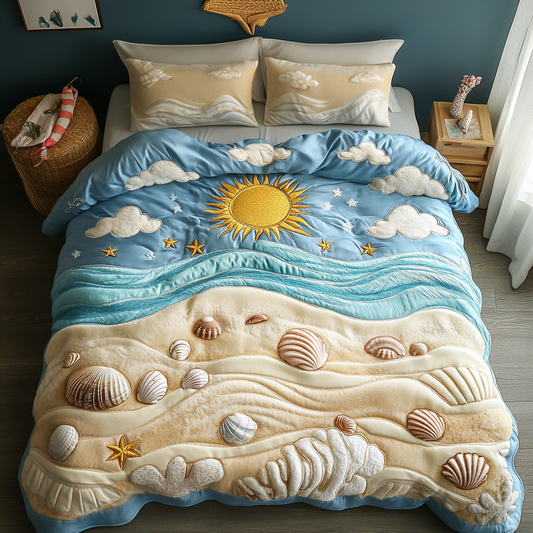 Beach DAI040225292 Quilt Bedding Set