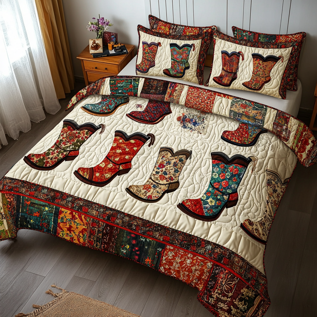 Cowboy Boots DAI280824258 Quilt Bedding Set