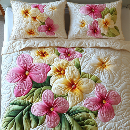 Plumeria Flower DAI040225263 Quilt Bedding Set