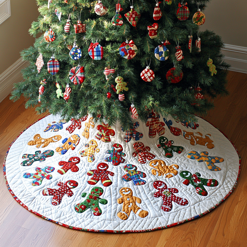 Gingerbread Man DAI040924086 Quilted Tree Skirt