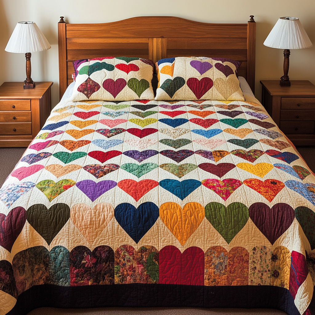 Heart TAI151024457 Quilt Bedding Set