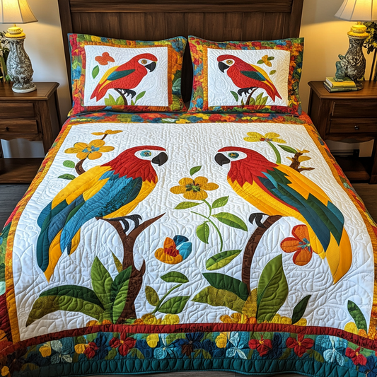 Parrot DAI281124118 Quilt Bedding Set