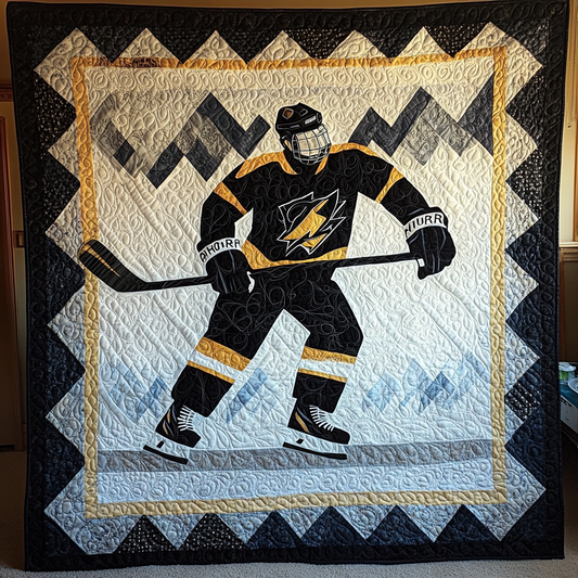 Ice Hockey DAI110225042 Quilt Blanket