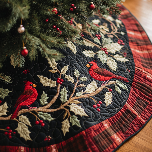 Christmas Cardinal TAI091024322 Quilted Tree Skirt