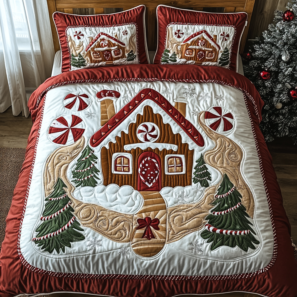 Gingerbread House DAI181124031 Quilt Bedding Set – Alpha Quilt