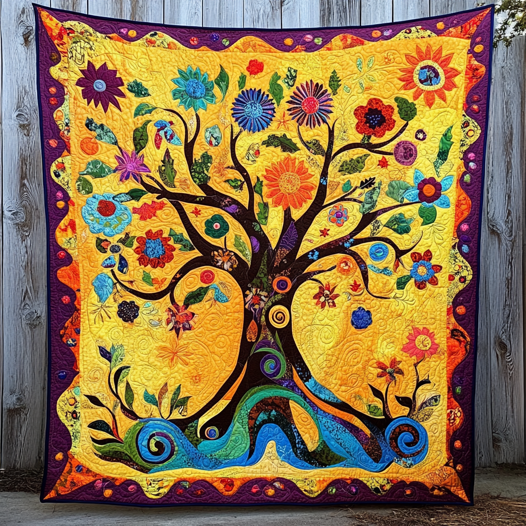 Hippie Tree Of Life DAI110225063 Quilt Blanket