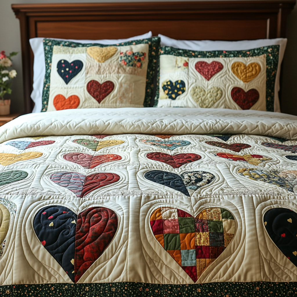 Heart DAI280824097 Quilt Bedding Set