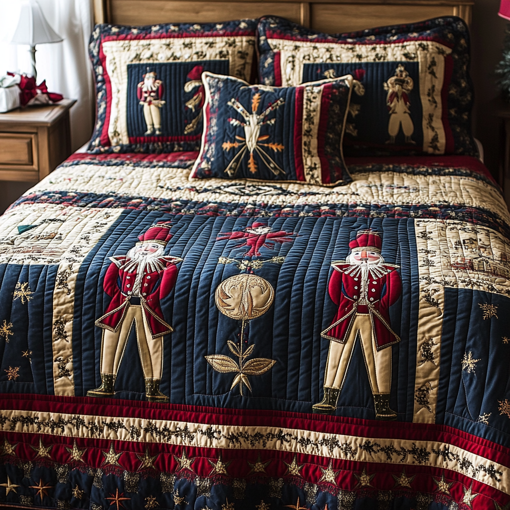 Christmas Nutcracker TAI041024511 Quilt Bedding Set